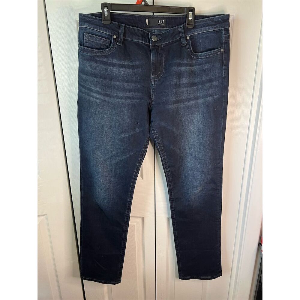 KUT from the Kloth Stevie Women's Plus Size 16 Blue Straight Leg Jeans